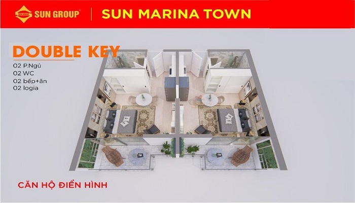 Căn hộ Double Key Sun Marina Town Hạ Long