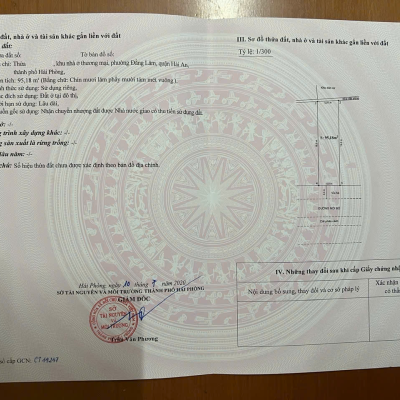 Đất 95m2 đường Nguyễn Đồn, Đằng Lâm, Hải An